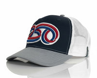USA 250 6 - Panel Curved Snapback, Richardson 112 Blue - Tailgate Hats