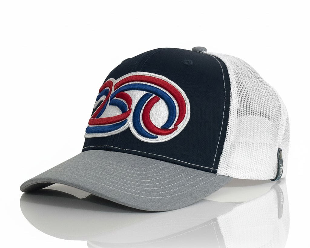 USA 250 6 - Panel Curved Snapback, Richardson 112 Blue - Tailgate Hats