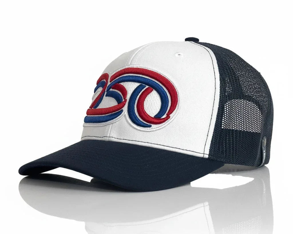 USA 250 6 - Panel Curved Snapback, Richardson 112 White - Tailgate Hats