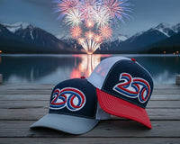 USA 250 6 - Panel Curved Snapback, Richardson 112 RWB - Tailgate Hats
