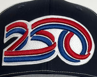 USA 250 6 - Panel Curved Snapback, Richardson 112 Blue - Tailgate Hats