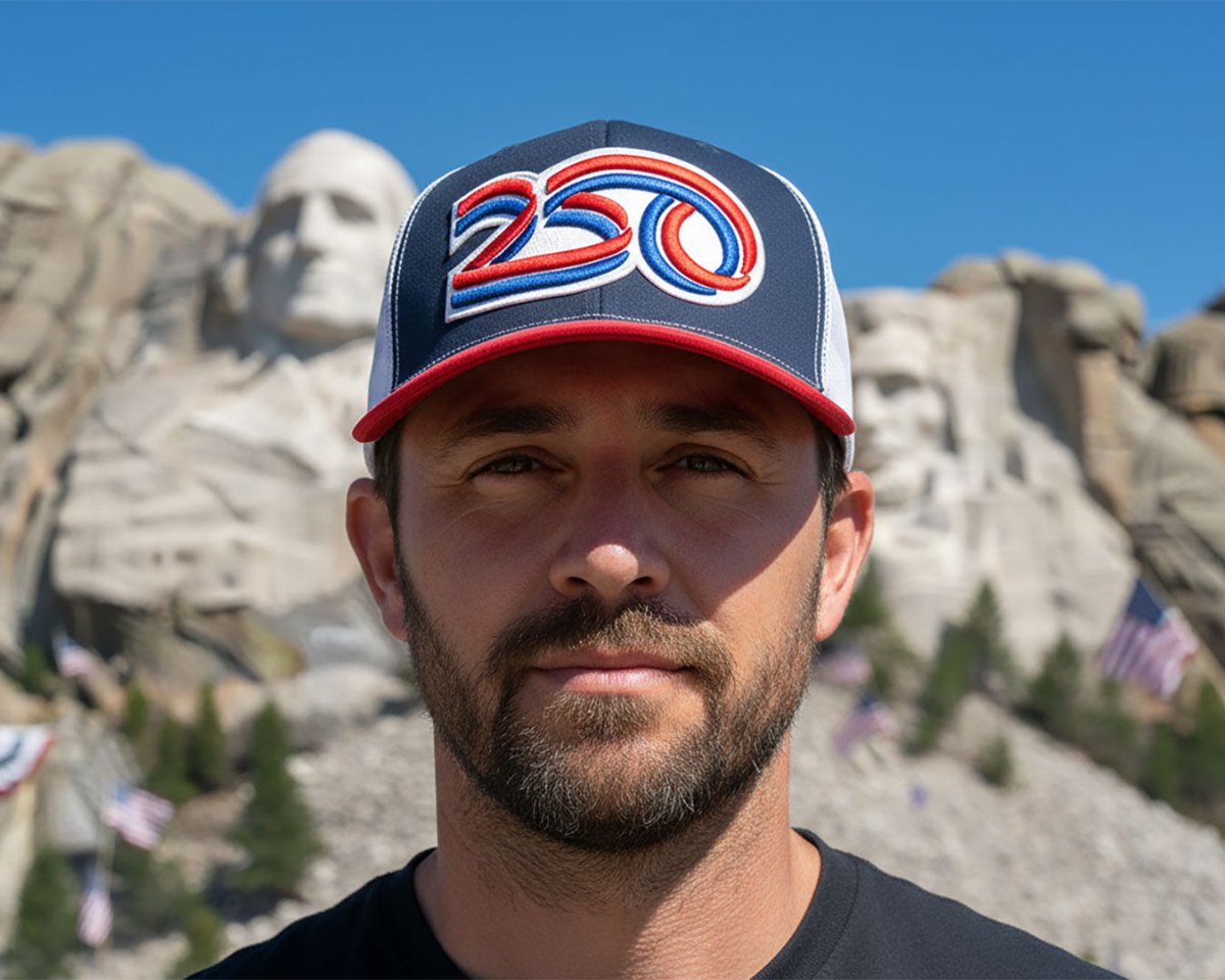 USA 250 6 - Panel Curved Snapback, Richardson 112 RWB - Tailgate Hats