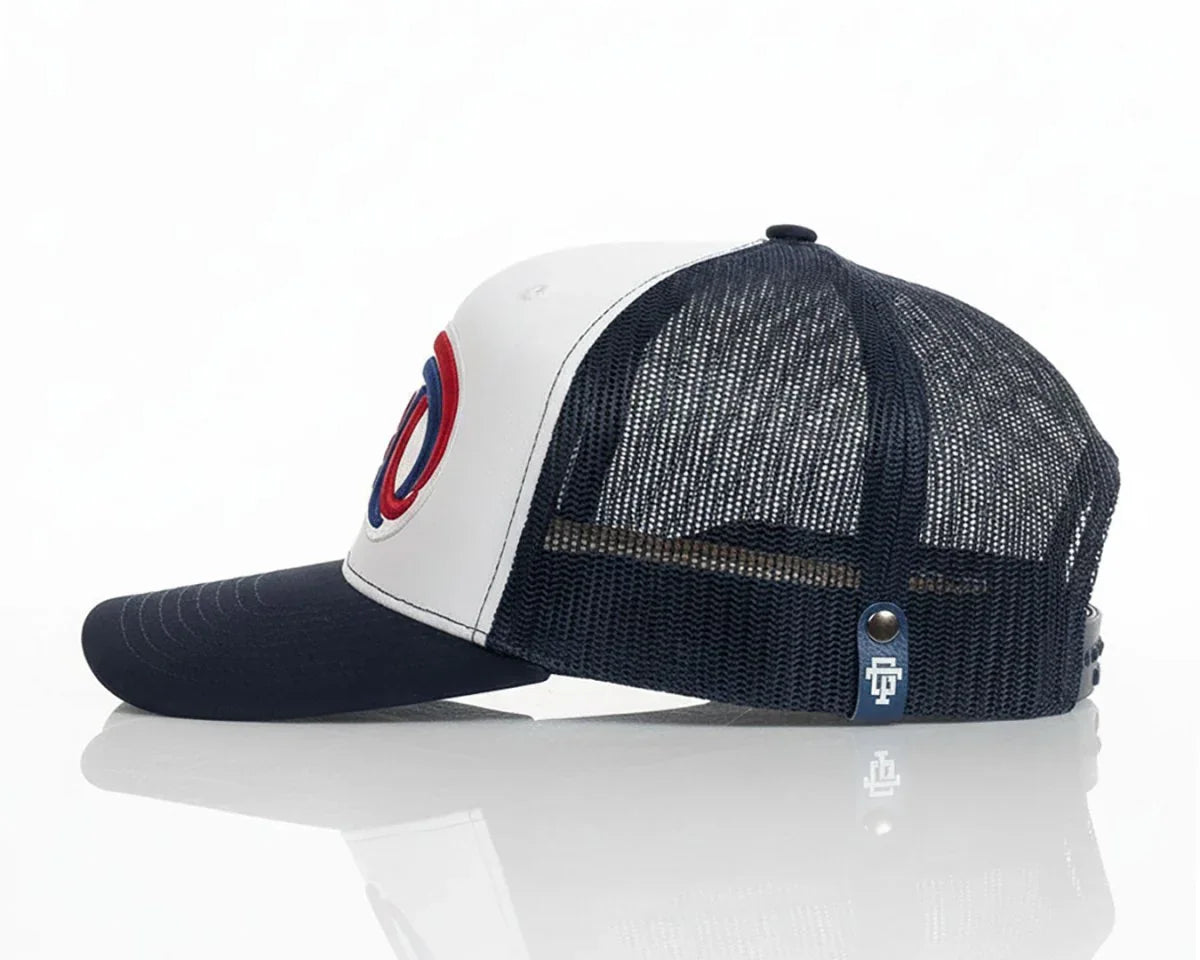 USA 250 6 - Panel Curved Snapback, Richardson 112 White - Tailgate Hats