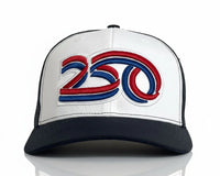 USA 250 6 - Panel Curved Snapback, Richardson 112 White - Tailgate Hats