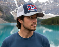 USA 250 6 - Panel Curved Snapback, Richardson 112 Blue - Tailgate Hats