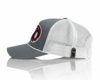 USA 250 5 - Panel Curved Rope Hat, Richardson 112 Grey - Tailgate Hats