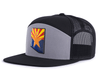 ARIZONA STAR 7-Panel Flat Snapback, Richardson 168 Black