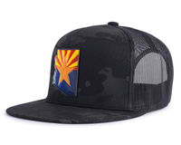 ARIZONA STAR 5-Panel Flat Camo Hat Black