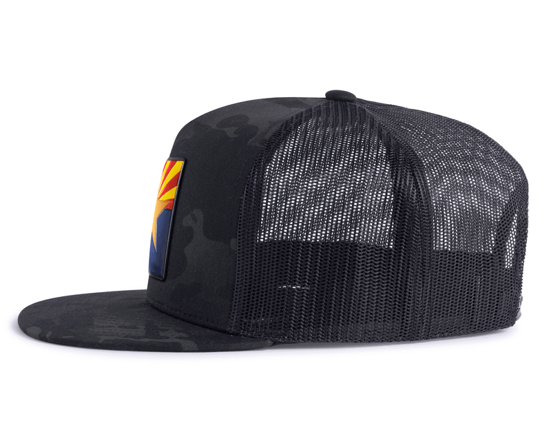 ARIZONA STAR 5-Panel Flat Camo Hat Black