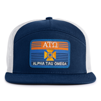 ALPHA TAU OMEGA 7-Panel Flat Frat Hat