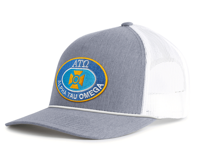 ALPHA TAU OMEGA 5-Panel Rope Hat, Richardson 112 Grey