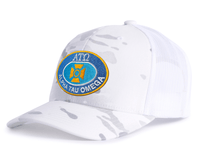 ALPHA TAU OMEGA 6-Panel Camo Hat White