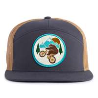 BEAR BIKE 7-Panel Flat Snapback