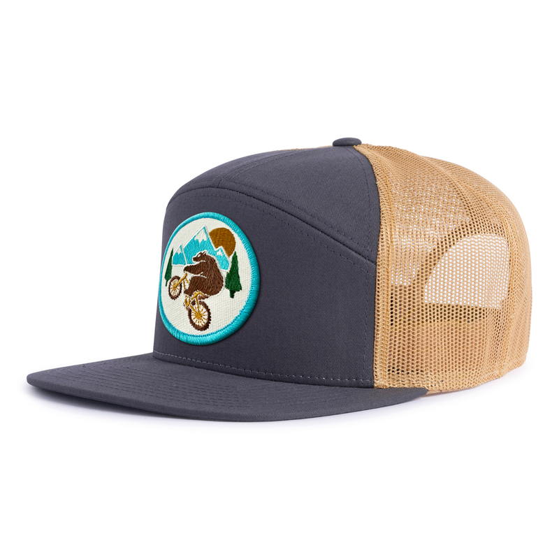 BEAR BIKE 7-Panel Flat Snapback