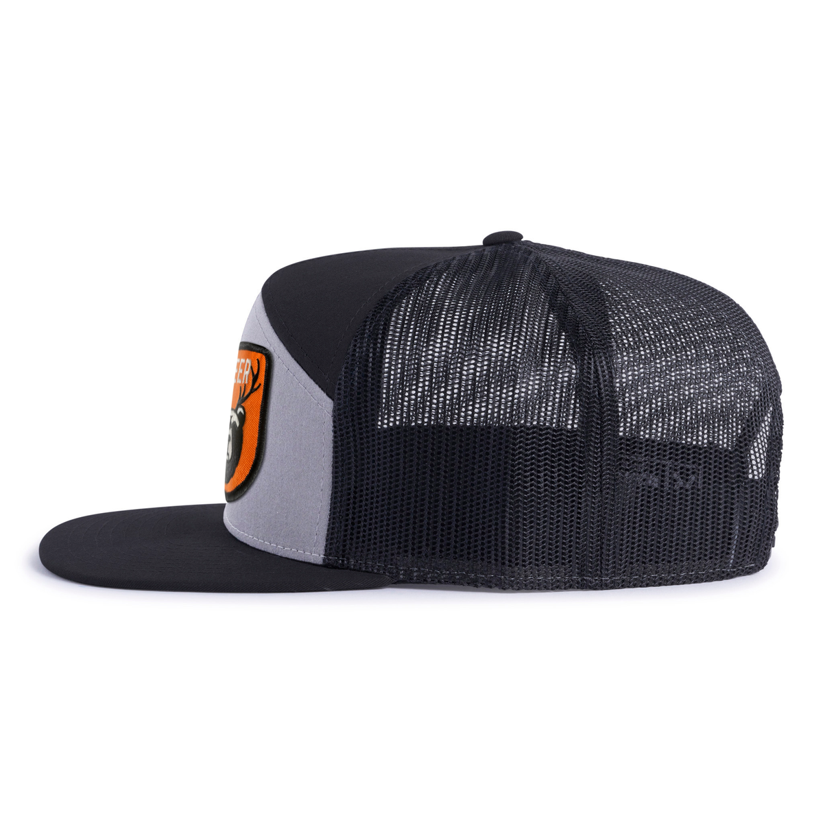 BEAR DEER 7-Panel Flat Bill Snapback, Richardson 168 Black