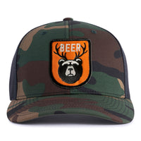 BEAR DEER 6-Panel Curved Camo Hat