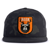 BEAR DEER 6-Panel Flat Camo Hat