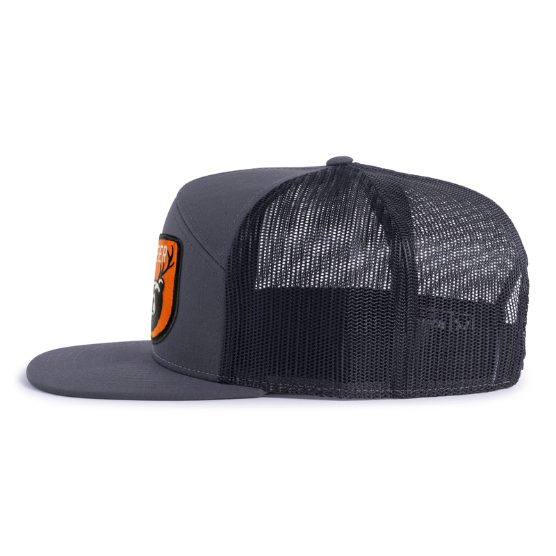 BEAR DEER 7-Panel Flat Snapback