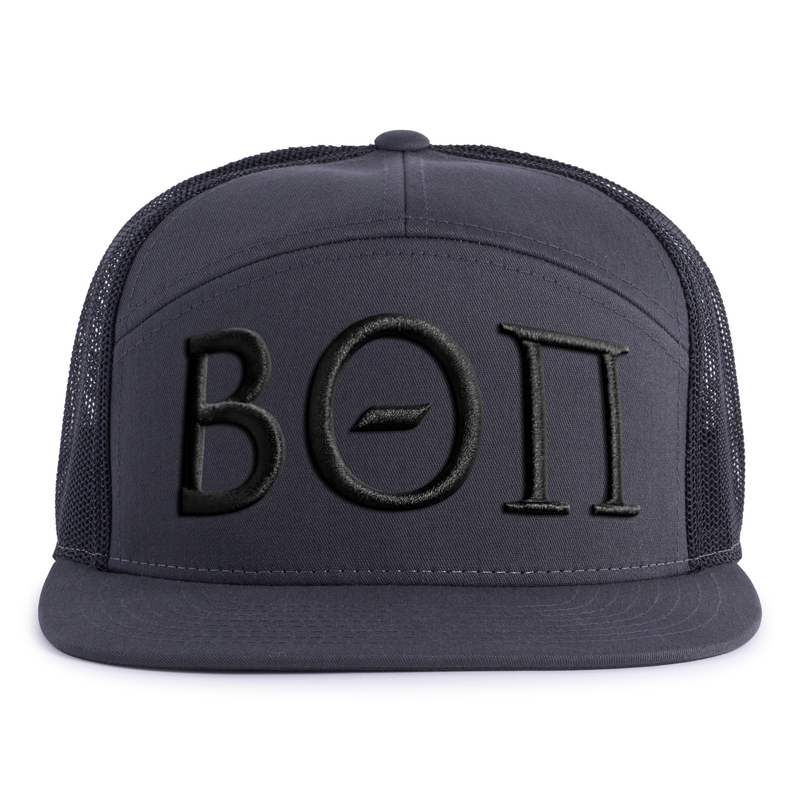 BETA THETA PI 7-Panel Flat Charcoal