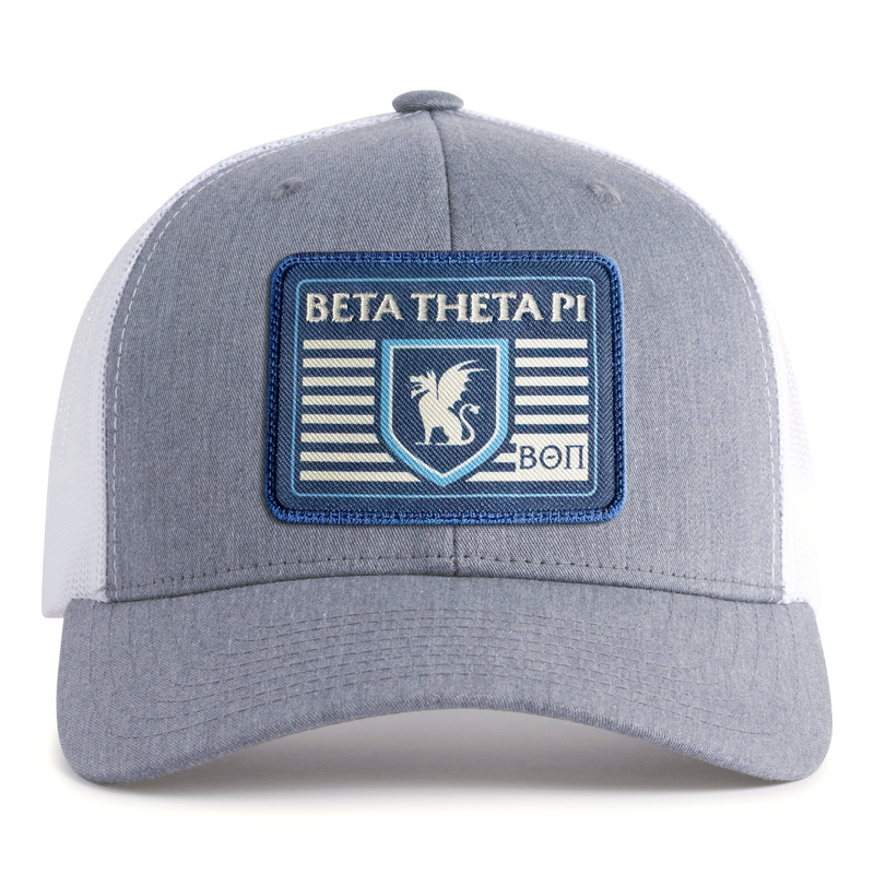 BETA THETA PI 6-Panel Curved Grey/White