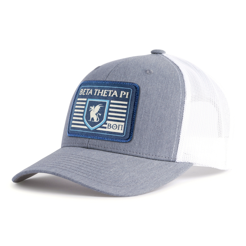 BETA THETA PI 6-Panel Curved Grey/White