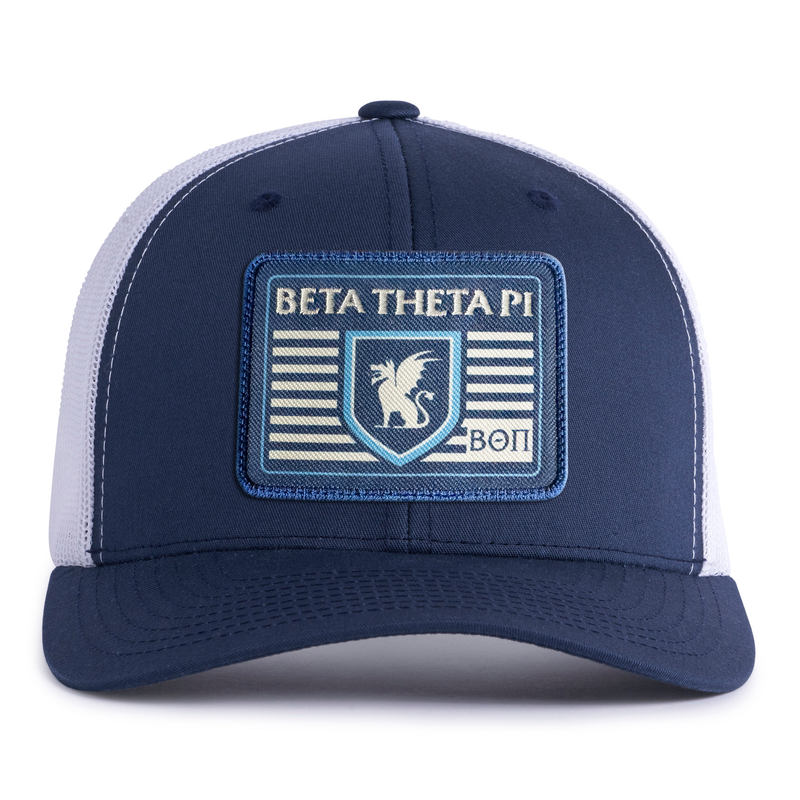 BETA THETA PI 6-Panel Curved Navy/White