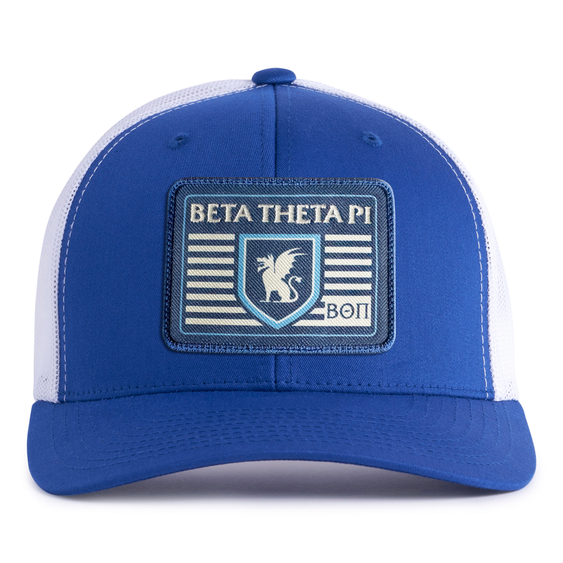 BETA THETA PI 6-Panel Curved Blue/White