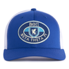 BETA 6-Panel Curved Royal/White Frat Hat front view - Tailgate Hats