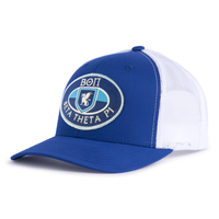 BETA 6-Panel Curved Royal/White Frat Hat main view - Tailgate Hats