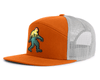BIG FOOT WALKING 7-Panel Flat Snapback, Richardson 168 Orange