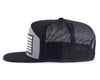 USA BIG FLAG 7-Panel Flat Snapback, Richardson 168 Black