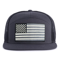 BIG USA FLAG 7-Panel Flat Charcoal - Tailgate Hats