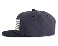 USA BIG FLAG 6-Panel Flat Snapback Grey