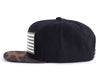 USA BIG FLAG 6-Panel Flat Camo Hat Black