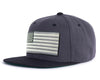 USA BIG FLAG 6-Panel Flat Snapback Grey