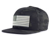 USA BIG FLAG 6-Panel Flat Camo Hat Black