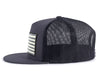 USA BIG FLAG 5-Panel Flat Snapback Grey