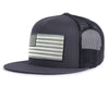USA BIG FLAG 5-Panel Flat Snapback Grey