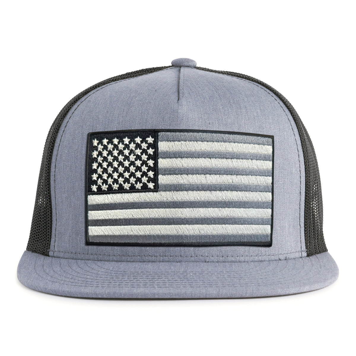 BIG USA FLAG 5-Panel Flat Grey/Black - Tailgate Hats
