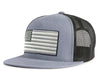 USA BIG FLAG 5-Panel Flat Snapback Grey Black