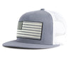 USA BIG FLAG 5-Panel Flat Snapback Grey White