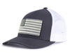 USA BIG FLAG 5-Panel Curved Snapback Charcoal White
