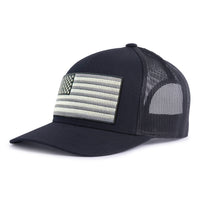 BIG USA FLAG 5-Panel Curved Black - Tailgate Hats