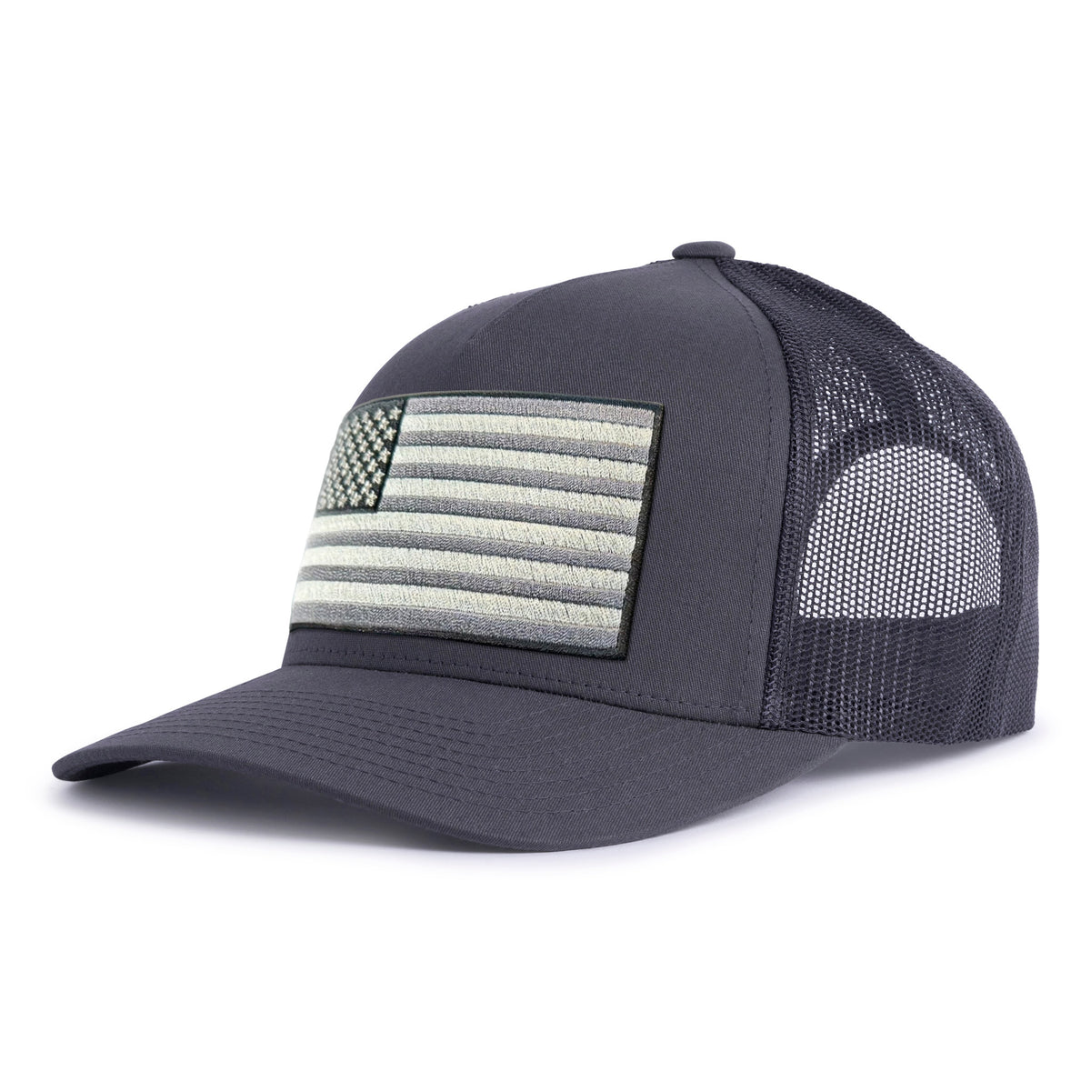 BIG USA FLAG 5-Panel Curved Charcoal - Tailgate Hats