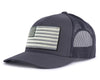 USA BIG FLAG 5-Panel Curved Snapback Charcoal