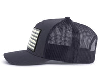 USA BIG FLAG 5-Panel Curved Snapback Charcoal