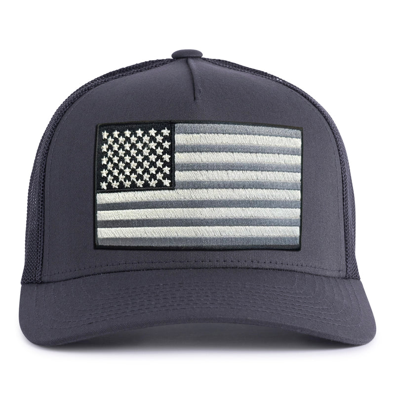 BIG USA FLAG 5-Panel Curved Charcoal - Tailgate Hats