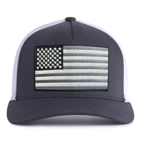 BIG USA FLAG 5-Panel Curved Charcoal/White - Tailgate Hats