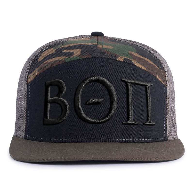 BETA THETA PI 7-Panel Flat Camo Hat