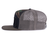 BETA THETA PI 7-Panel Flat Camo Hat, Richardson 168 Black